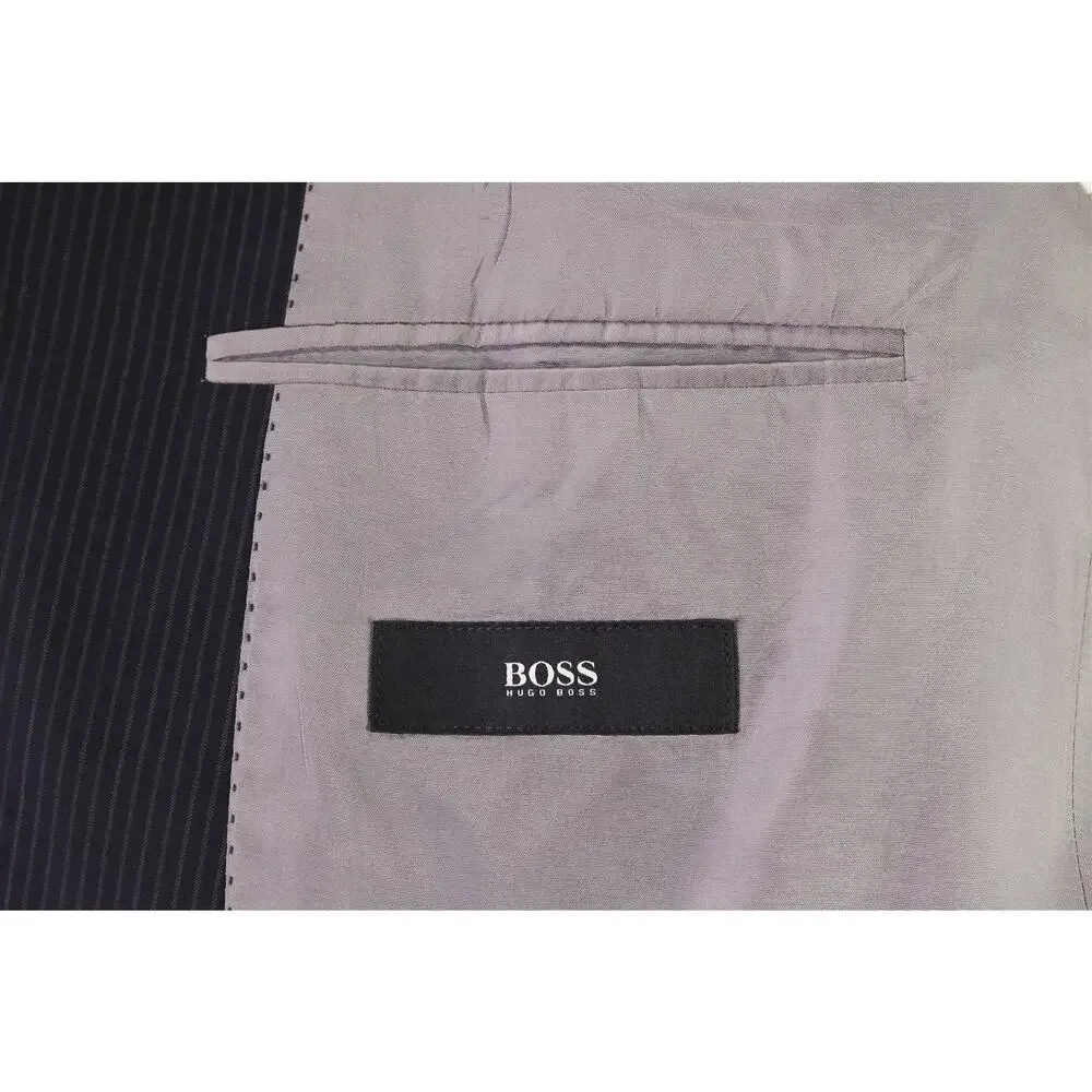 Hugo Boss Black Thin Striped 3-Btn Wool Suit 40S